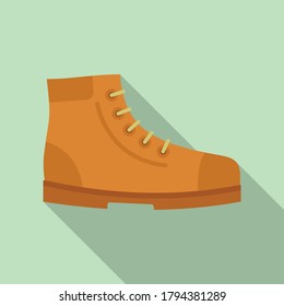 Wanderboot-Symbol. Flache Illustration des Wanderstiefeldes Vektorsymbol für Webdesign