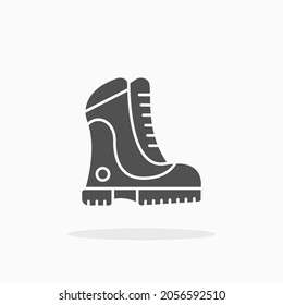 Hiking Boot Symbol. Glyph- oder Solid-Stil. Vektorgrafik. Genießen Sie dieses Symbol für Ihr Projekt.