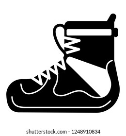 Hiking boot icon. Simple illustration of hiking boot vector icon for web design isolated on white background