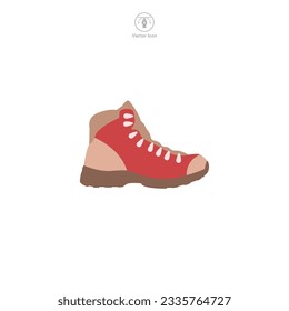Hiking Boot icon symbol vector illustration isolated on white background