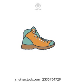Hiking Boot icon symbol vector illustration isolated on white background