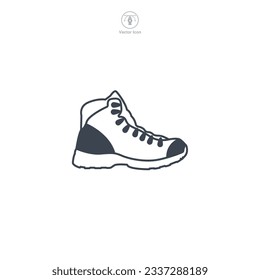 Hiking Boot icon symbol vector illustration isolated on white background