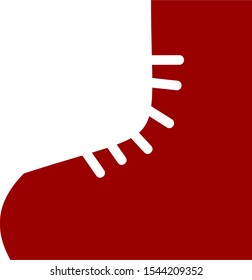 Hiking boot icon, vector illustration design. Camp objects collection.