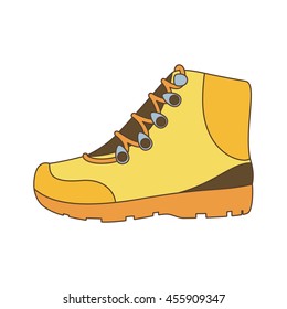 Hiking boot  icon. Vector illustration. isolated on a white background.