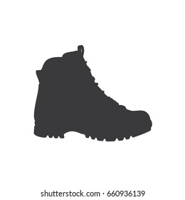 Hiking Boot Icon, Vector Illustration Design. Camp Objects Collection.