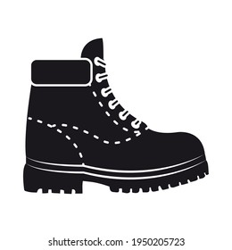 hiking boot on white background