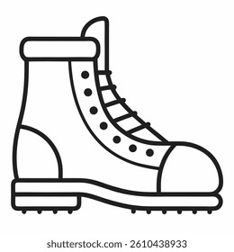 Hiking Boot outline icon on white background