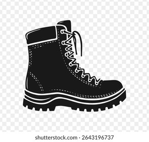 A hiking Boot silhouette illustration, vector graphics