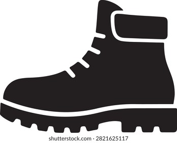 Hiking Boot Silhouette Vector Icon