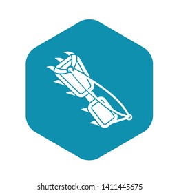 Hiking boot spike icon. Simple illustration of hiking boot spike vector icon for web design isolated on white background