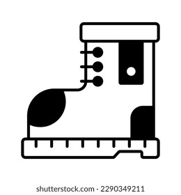 El diseño de los vectores de arranque de senderismo al estilo moderno, el icono de arranque de senderismo representa aventura, exploración y brutalidad al aire libre