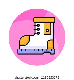 Hiking boot vector design in trendy style, hiking boot icon represents outdoor adventure, exploration, and ruggedness