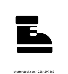Hiking boot vector icon. filled flat sign for mobile concept and web design. Mens boots shoe glyph icon. Symbol, logo illustration. Vector graphics