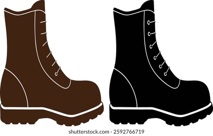 Hiking boot vector icon. filled flat sign for mobile concept and web design. Mens boots shoe glyph icon. Symbol, logo illustration. Vector graphics