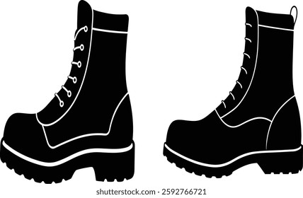Hiking boot vector icon. filled flat sign for mobile concept and web design. Mens boots shoe glyph icon. Symbol, logo illustration. Vector graphics