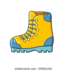 Hiking boot vector isolated.