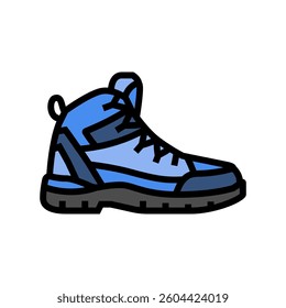 hiking boots footwear tourism color icon vector. hiking boots footwear tourism sign. isolated symbol illustration