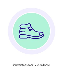 Hiking Boots icon, boots, boot, outdoor, trail line icon, editable vector icon, pixel perfect, illustrator ai file