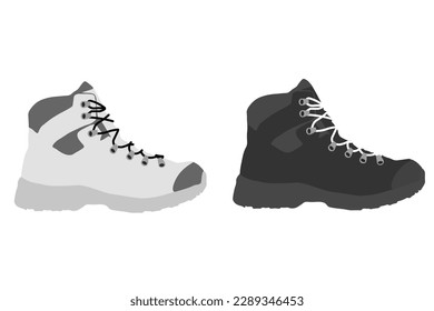 Hiking boots icon. Boot style tourism vector ilustration.