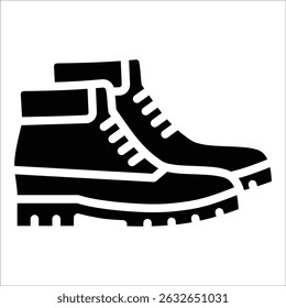 Hiking Boots Icon Element For Design