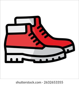 Hiking Boots Icon Element For Design