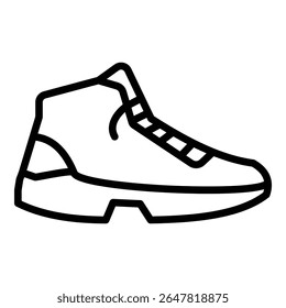 Hiking Boots Icon Line Style For Various Design Purposes