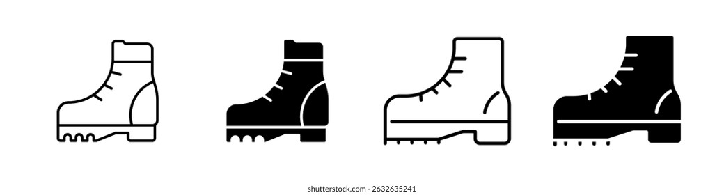 Hiking boots icon. Perfect for adventure or outdoor designs.