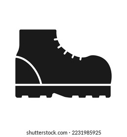 Hiking boots icon silhouette 
design template vector illustration