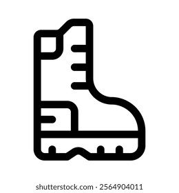 Hiking boots icon with simple and line style