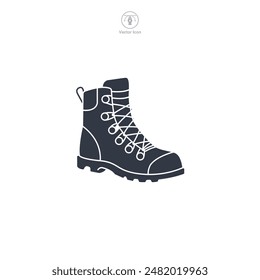 Hiking Boots Icon symbol vector illustration isolated on white background