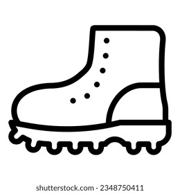 Hiking boots line icon. Footwear vector illustration isolated on white. Military boots outline style designed for and app. Eps 10.