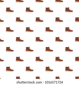 Hiking boots pattern seamless in flat style for any design