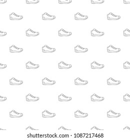 Hiking boots pattern vector seamless repeating for any web design