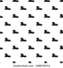 Hiking boots pattern vector seamless repeating for any web design