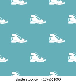 Hiking boots pattern vector seamless repeating for any web design