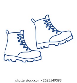 Hiking boots ready for outdoor adventure in nature during daytime