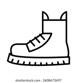 Hiking Boots Vector Line Icon Design