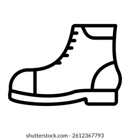 Hiking Boots Vector Line Icon Design