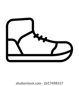 Hiking Boots Vector Line Icon Design