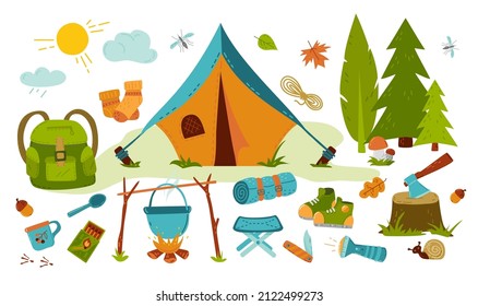 Hiking camp. A set of necessary things in the campaign.