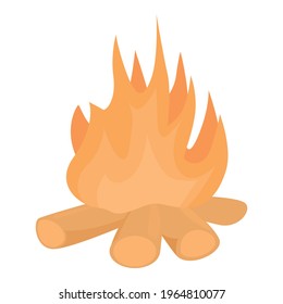 Hiking campfire icon. Cartoon of Hiking campfire vector icon for web design isolated on white background