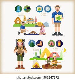 Hiking, camping