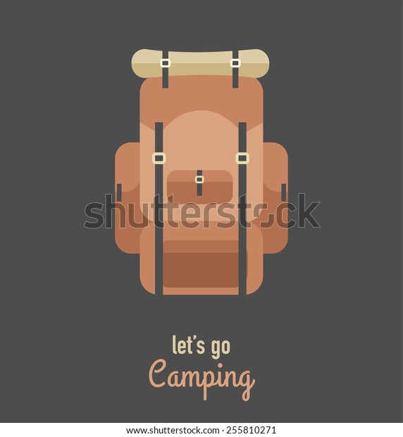 Hiking and\
camping vintage, retro hipster\
poster