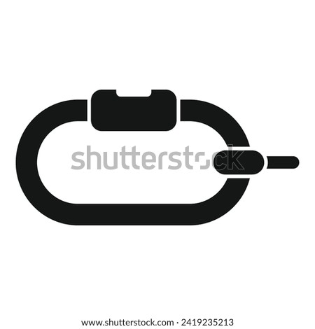 Hiking carabine icon simple vector. Campfire adventure. Nature expedition