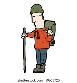 hiking cartoon