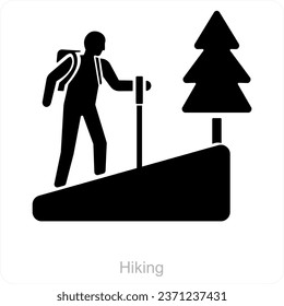 Ikone-Konzept für Wandern und Klettern
