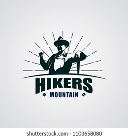 Hiking Club Expedition Logo Design Template