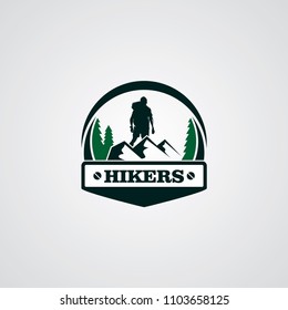 Hiking Club Expedition Logo Design Template