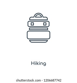 Hiking concept line icon. Linear Hiking concept outline symbol design. This simple element illustration can be used for web and mobile UI/UX.