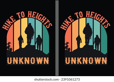 Hiking Creative T-shirt vector Design, Quotes about Hiking, Vintage Hiking T shirt, Hiking, Camping,